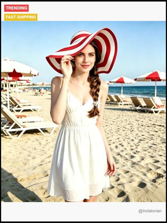 Straw Wide Brim Sun Hat Foldable Travel Beach Hat main image 7
